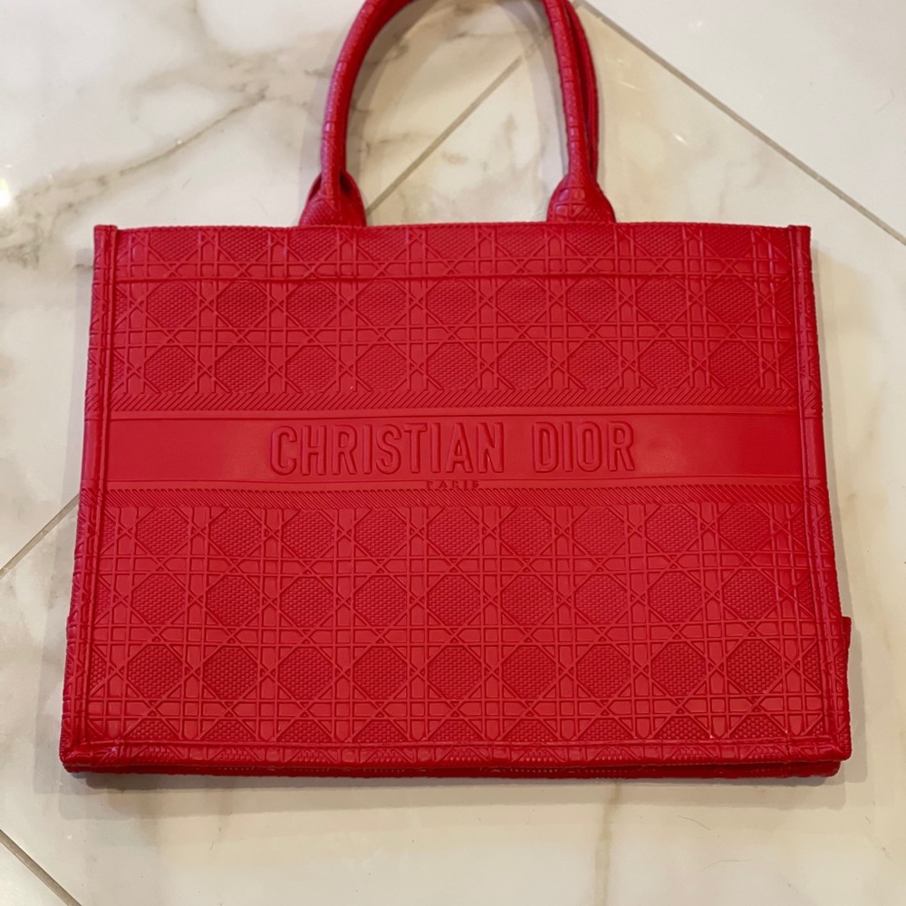 Red tote bag